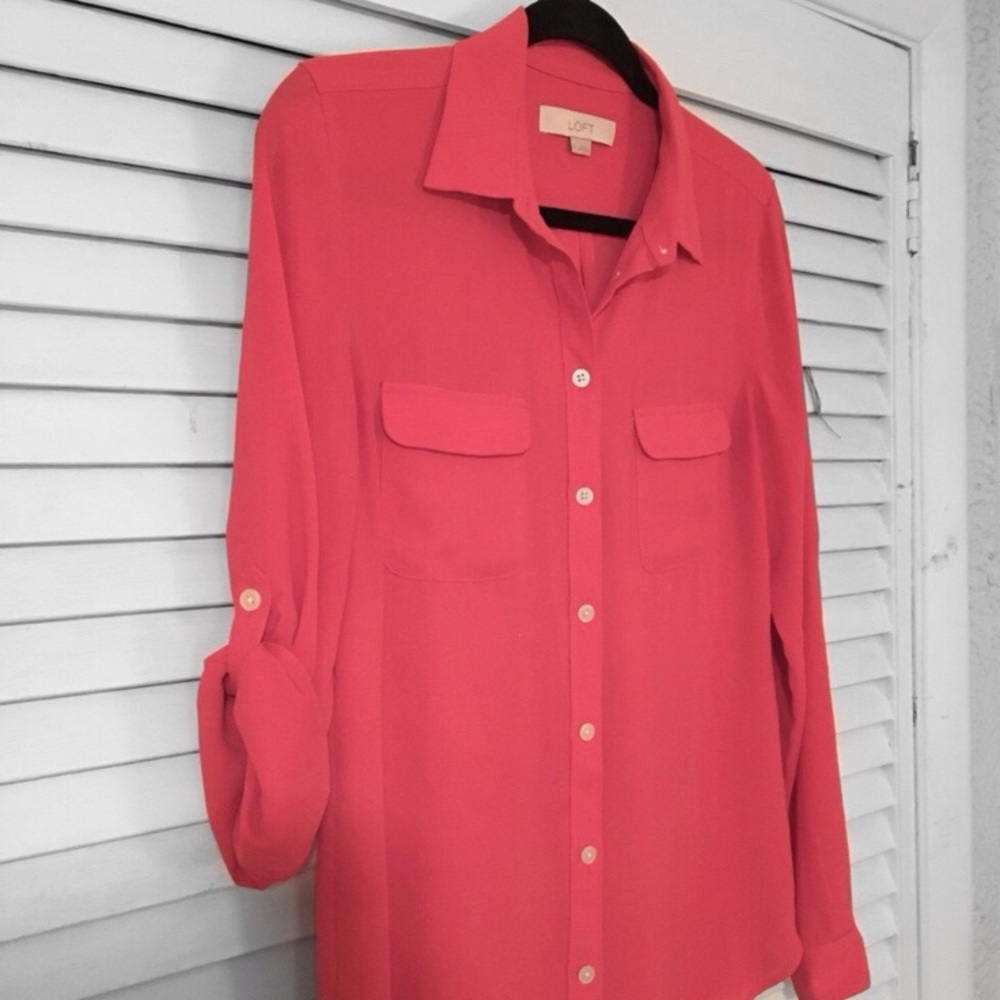 New Ann Taylor Loft Button Down Blouse - image 2